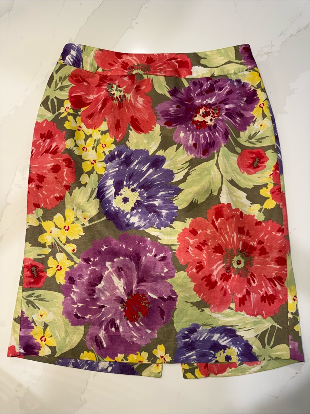 Banana Republic Floral Pencil Skirt SZ 4